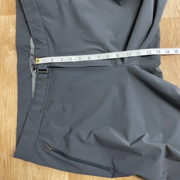 REI PANTS HIKING OUTDOOR STRETCH ZIP POCKETS GRAY MENS SIZE 40 ADJUSTABLE WAIST - Picture 9 of 12